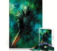 Horned Demon Warrior with Sword Jigsaw for Teenagers1000 Pieces DownTime Game Firm Edge Real Challenge Festive Gift (38x52cm)