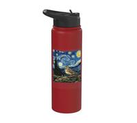 Horned Lark Starry Night Horned Lark Stainless Steel Insulated Water Bottle