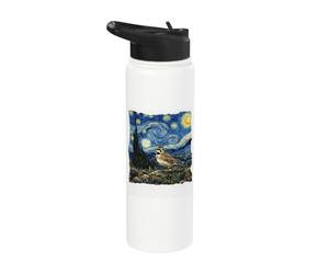 Horned Lark Starry Night Horned Lark Stainless Steel Insulated Water Bottle
