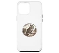 Horned Owl Moonlight Forest Engraving Wildlife Illustration Case for iPhone 12 Pro Max
