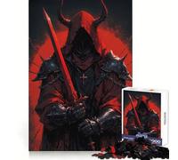 Horned Warrior with Red Sword Jigsaw 1000 Pieces for Teenagers Creative Play Stress Relief Play Fun Challenge Art Display (38x26cm)