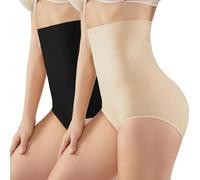 Hornice 2 Pack Women Tummy Control Knickers High Waisted Shapewear Slimming Underwear Comfort Body Shaper Butt Lifter Panties Postpartum Tummy Briefs,22-24