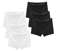 Hornice 6-Pack Girls Seamless Boxer Briefs Mid-waist Invisible Knickers Safety Panties Ice silk Underwear,8-18 Years