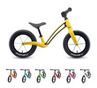 Hornit AIRO 12 in Balance Bike, 2.95 kg, Hammer Yellow, for Ages 1.5-5 | Magnesium-alloy frame, pneumatic tyres, sealed bearings and integrated footrests suit riders aged 1.5-5.