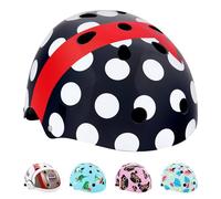 Hornit Kids Bike Helmet with LED Rear Light, Medium, Polka Dot, 11 Vents