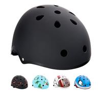 Hornit Kids Bike Helmet with LED Rear Light, Small, Black Stealth