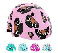 Hornit Mini Lids Kids bike Multi-Sport Helmet with rear LED light | CPSC Certified for Bike, Skateboard, and Skating | Fully adjustable for comfort and safety (Small, Pug Puppies)