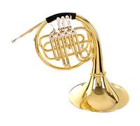 Horns B-flat Single-row French Horn, Three-key Four-key, Suitable For Beginners To Test The Level Of Professional Performance Wind Instrument (Color : Four-key French Horn)
