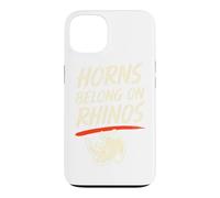 Horns Belong On Rhinos Funny Conservation Wildlife Lover Case for iPhone 13