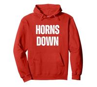 Horns Down Football Rivalry Red Pullover Hoodie