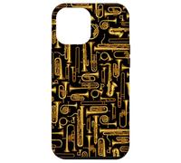 Horns Vintage Brass Player Musical Instruments Pattern Royal Case for iPhone 12 Pro Max