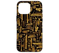 Horns Vintage Brass Player Musical Instruments Pattern Royal Case for iPhone 16 Pro Max