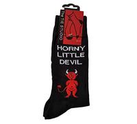Horny Little Devil Black Socks by The Tie Studio