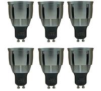 HOROACE 6Pcs GU10 LED Bulbs Long Neck, Aluminum Alloy Radiator, Wide Beam Angle 120°,Superbright Energy Saving Spotlight Bulbs 80W Halogen Equivalent,85V-265V,GU10 9W 750lumens(Cool White)