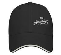 Horoscope Aquarius Baseball Cap Cool Golf Hats for Teen Embroidery Gift for Friends Coo Cap for Vacation, Black, One size