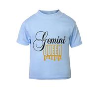 Horoscope - Gemini - Zodiac Star Sign Birthday (Wordart Drip Queen Style) Short Sleeve Cotton Toddler t Shirt, 3-4 Years, Pastel Blue