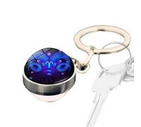 Horoscope Key Chains, Bag Charm, Fashion Constellation Backpack Portable Luminous in Dark Trailer Key Chain Decorations for School Bags Backpack Bag Accessories, 2, riferimento alla descrizione