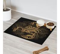 Horoscope Scorpion Pet Feeding Mat for Cat Dog Water Bowl Food Mats Scorpion Print Pet Feeding Mats Absorbent Nti-Slip Contain Spills Protects Floors Placemat 60.9 x 81.2 cm