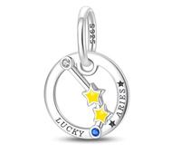 Horoscope Zodiac Sign Charm 925 Sterling Silver Pendant Charm Compatible with Pandora Charms,and Many Other UK Charm Bracelets (Aries)