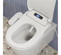 Horow Smart Bidet Seat with Water Filter, Heated Toilet Seat with Night Light, Electronic Bidet Seat with Dryer, Soft Close with Removable Self-Cleaning Nozzle, Temperature Adjustment