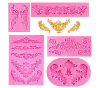 HORREX Chocolate Mould, 5 Pieces Pink Soft Candy Silicone Baking Mould, Food Grade Materials, Non-Stick Design for Making Chocolate Muffins Desserts Biscuits