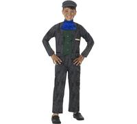 Horrible Histories Children's Miner Costume, Grey Historical Miner Outfit, Official License for School Plays or Halloween Parties, Ideal for Educational Dress-Up