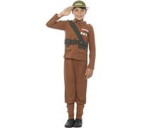 Horrible Histories Children's Soldier Costume, Brown Soldier Outfit & Helmet, Official License Soldier Costume for Historical School Events or Halloween, Ideal for Educational Dress-Up