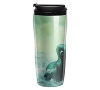Horrible Mermaid Coffee Cup Travel Mug with Leakproof Lid Double Wall Tumbler Water Bottle 350ml