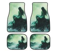 Horrible Mermaid Fashion Car Floor Mats Set of 4 Waterproof Non-Slip Carpet Accessories