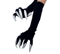 Horrible Wolf Claw Gloves For Kids Halloween Clown Theme Parties Dark Fingernails Claw Gloves Nails Halloween Witch Costume