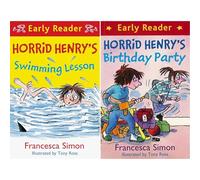 Horrid Henry Early Reader Fun & Games Collection by Francesca Simon: Swimming Lesson & Birthday Party - Two Hilarious Stories for Kids Starting to Read (2-Book Set)