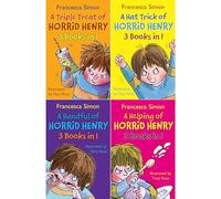 Horrid Henry Ultimate Bumper Collection by Francesca Simon: Triple Treat, Hat Trick, Handful & A Helping - 4 Books Packed with 12 Stories of Pranks, Chaos & Rivalry (4-Book Set)