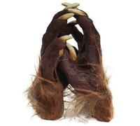 Horrific Halloween Demon Gloves Scary Latex Hairy Claw Hand Gloves with Long Nails Werewolf Zombie Devil Monster Witch Cosplay Costume Accessory for Theme Party Haunted House (Brown Hairy, One Size)