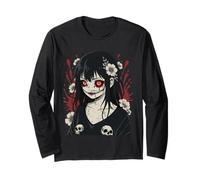 Horror Anime Girl Japan Japanese Creepy Kawaii Goth Long Sleeve T-Shirt