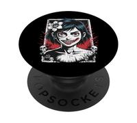 Horror Anime Goth Girl Creepy Japanese Y2K Horror Manga PopSockets Adhesive PopGrip