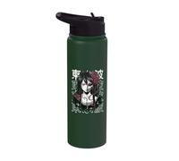 Horror Anime Goth Girl Devil Creepy Japanese Horror Manga Stainless Steel Insulated Water Bottle