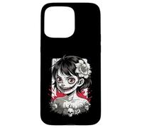 Horror Anime Goth Girl Oni Mask Creepy Japanese Horror Manga Case for iPhone 15 Pro Max