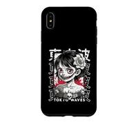 Horror Anime Goth Girl Oni Mask Creepy Japanese Horror Manga Case for iPhone XS Max