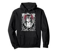 Horror Anime Goth Girl Oni Mask Creepy Japanese Horror Manga Pullover Hoodie