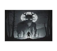 Horror Art Jigsaw Puzzles for Adults 1000 Piece for Kids Woodenboard Puzzle Family Decoration （75×50cm）
