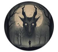 Horror Art Puzzles for 1000 Piece 1000-Piece Round Jigsaw Puzzle Ideal for Lover, Perfect Christmas, New Year, Valentine's Gift (67.5x67.5cm)