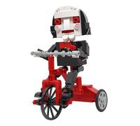 Horror Billy Puppet Tricycle Building Block Set, Compatible with Lego 630 Accessory, Scary Character Brick Figure Model, Creative Display Toy for Teens & Adults, Collectible Desk Decoration, 219Pcs