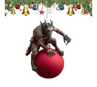 Horror Christmas Ornaments, Christmas Ornament Set, Dark Holiday Mischief Collection, 2D Acrylic Horror Hanging Ornament, Scary Christmas Tree Decoration With Rope For Xmas Party Decor (#A)