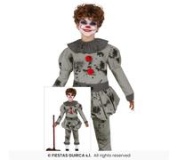 Horror Clown Boys Halloween Fancy Dress Costume Penny Clowns Outfit Age 3-12