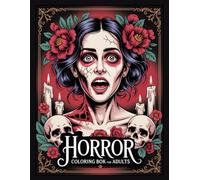 Horror Coloring Book for Adults: 50 Dark & Scary Coloring Pages Featuring Creepy Scenes and Spine-Chilling Portraits (Dark Fantasy Halloween Collection)