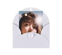 Horror Cute Girl Print Blank Greeting Cards, Love Buttons, Pearl Paper Envelopes Suitable For Various Occasions - Anniversary Cards, Thank You Cards, Holiday Cards, Wedding Cards, Congratulations, And