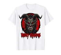 Horror Dämon Teufel Frau Kramperl Outfit Maske Merry Krampus T-Shirt