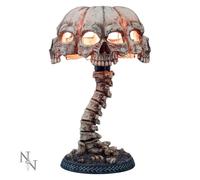 Horror & Dark Creatures Atrocity Natural Bone Skull and Spine Lamp | Lamps And - Resin