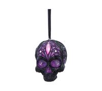 House of Obscura Gothic Hanging Ornament - Resin Dark Fantasy Decoration Collection (Jewelled Fate Skull)