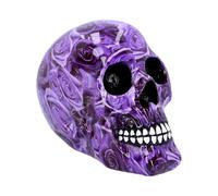 Horror & Dark Creatures Purple Rose Romance Skull Ornament | Figurines | Acotis - Resin